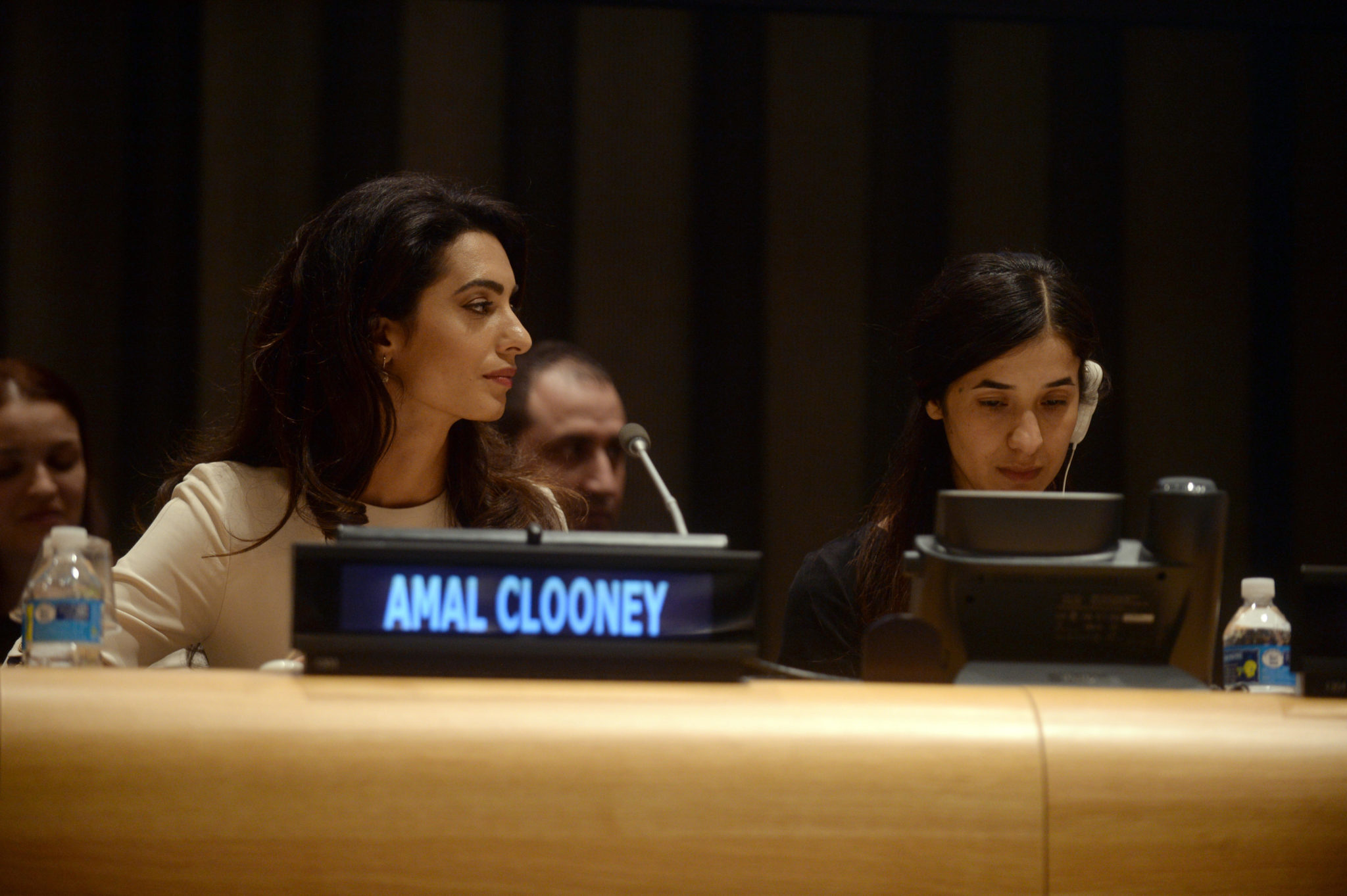 Amal Clooney attends the Women In The World reception honouring appointment of UN Office on Drugs and Crime Goodwill Ambassador Nadia Murad, 16-09-2016. Image: Storms Media Group / Alamy Stock Photo