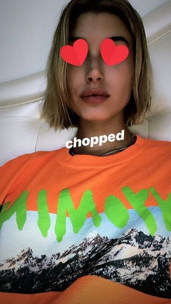 Hailey Bieber Showcases New Bob Haircut On Instagram Stories