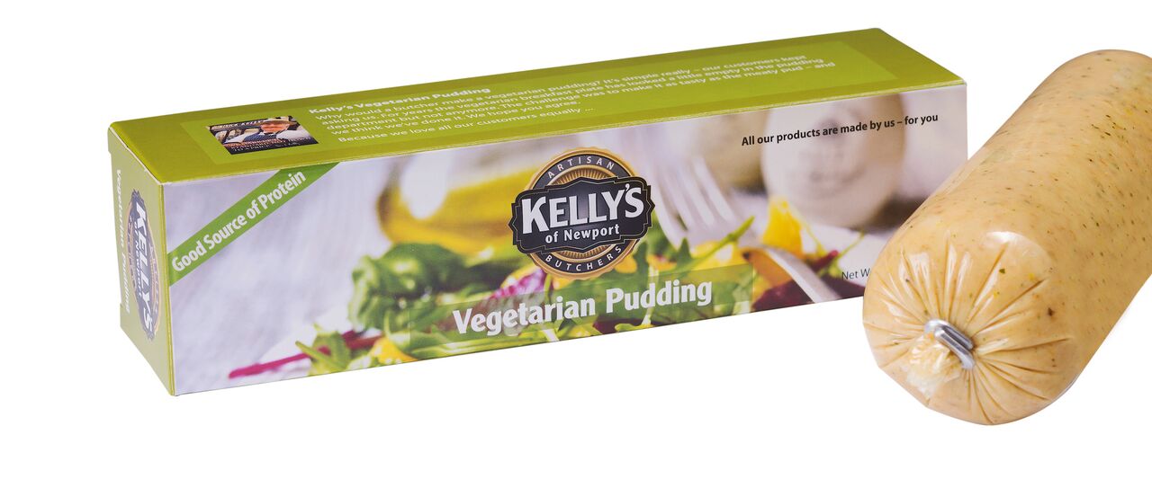 Aldi, Vegetarian, Vegetarian White Pudding, Kelly's of Newport, 