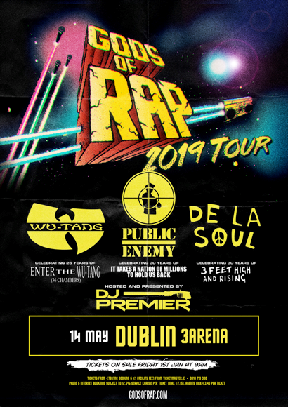 Wu Tang Clan, Public Enemy, De La Soul, 3Arena, Dublin,