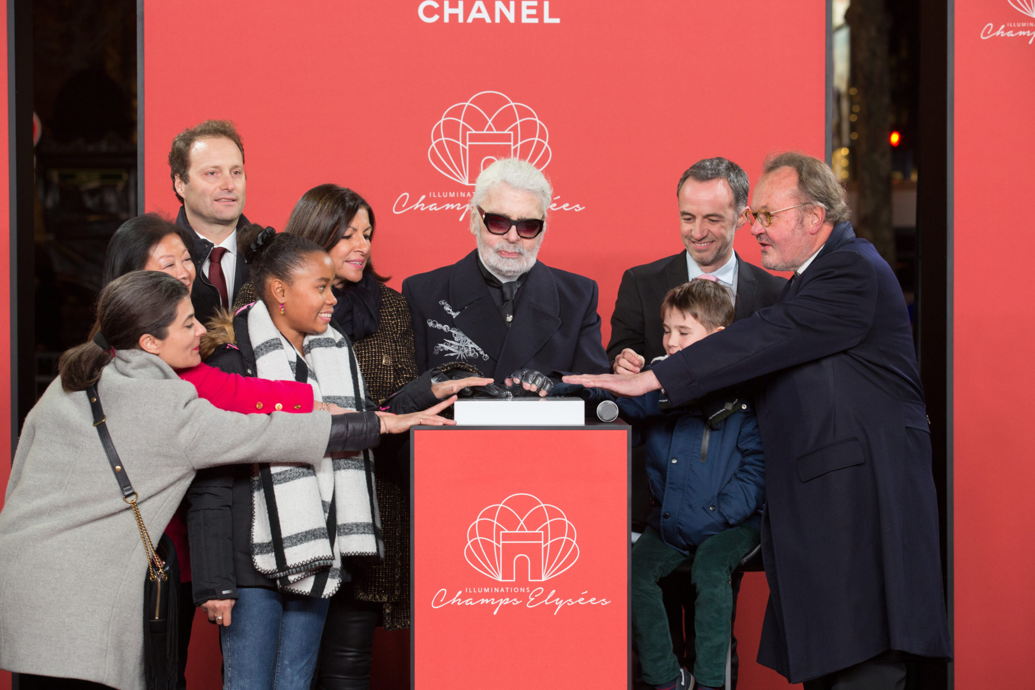 Karl Lagerfeld attends the Christmas Lights Launch In Paris