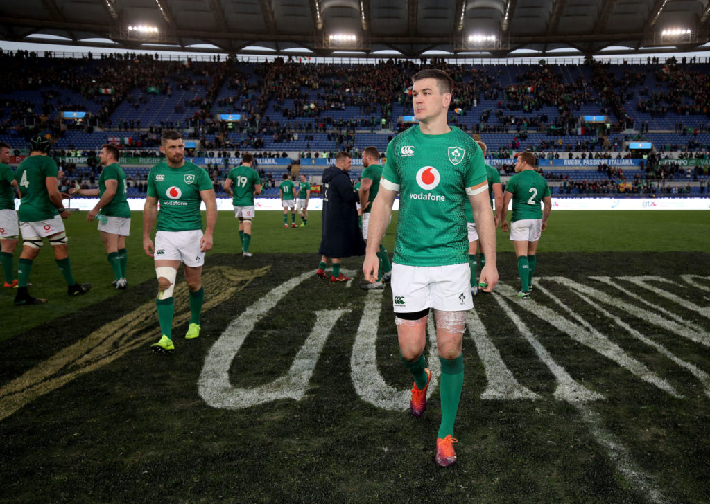 Ireland's Jonathan Sexton after the Guinness Six Nations Championship match against Italy in 2019