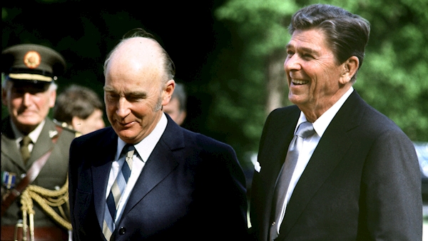 Ronald Reagan Micheal Martin meets JD Vance