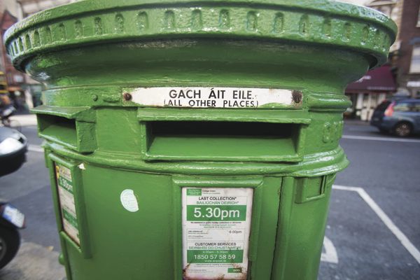 Post box in Dublin city centre.