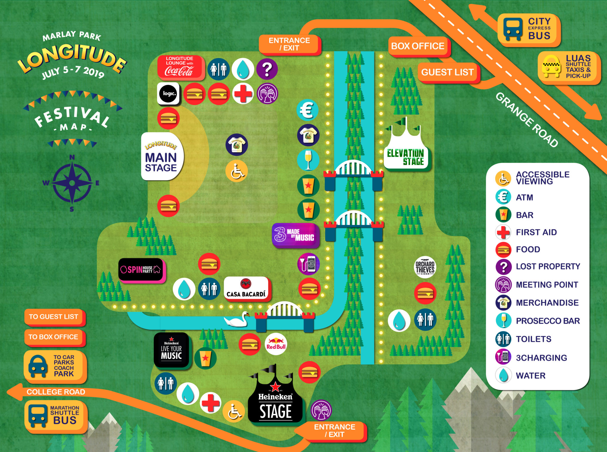 Longitude, Longitude 2019, Longitude site map, 