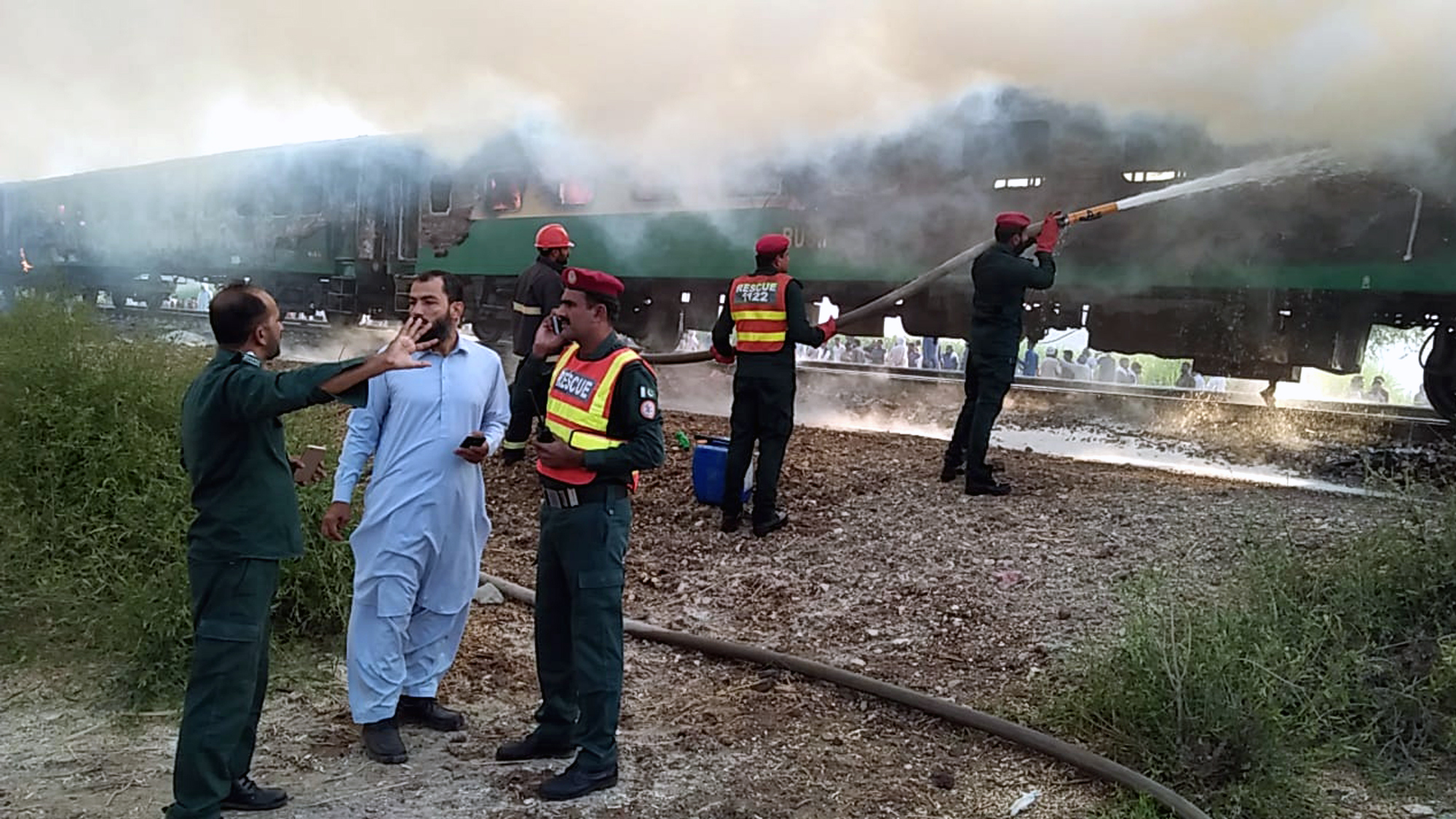 Pakistan Train Fire