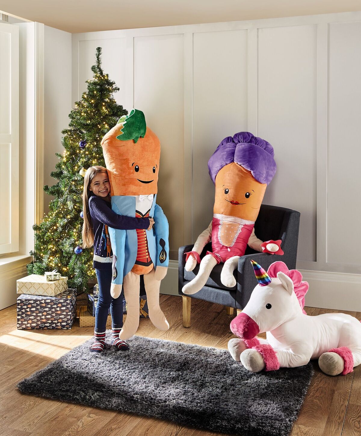 KIDS KEVIN THE CARROT CUSHION COVER FAMILY XMASS CHRISTMAS
