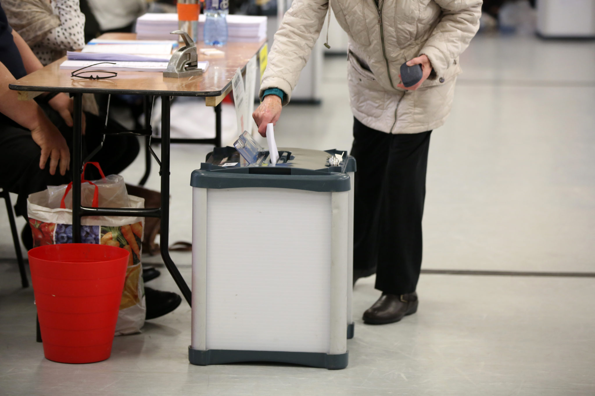 People vote in the Fingal Constituency of Dublin in the By-Election 2019