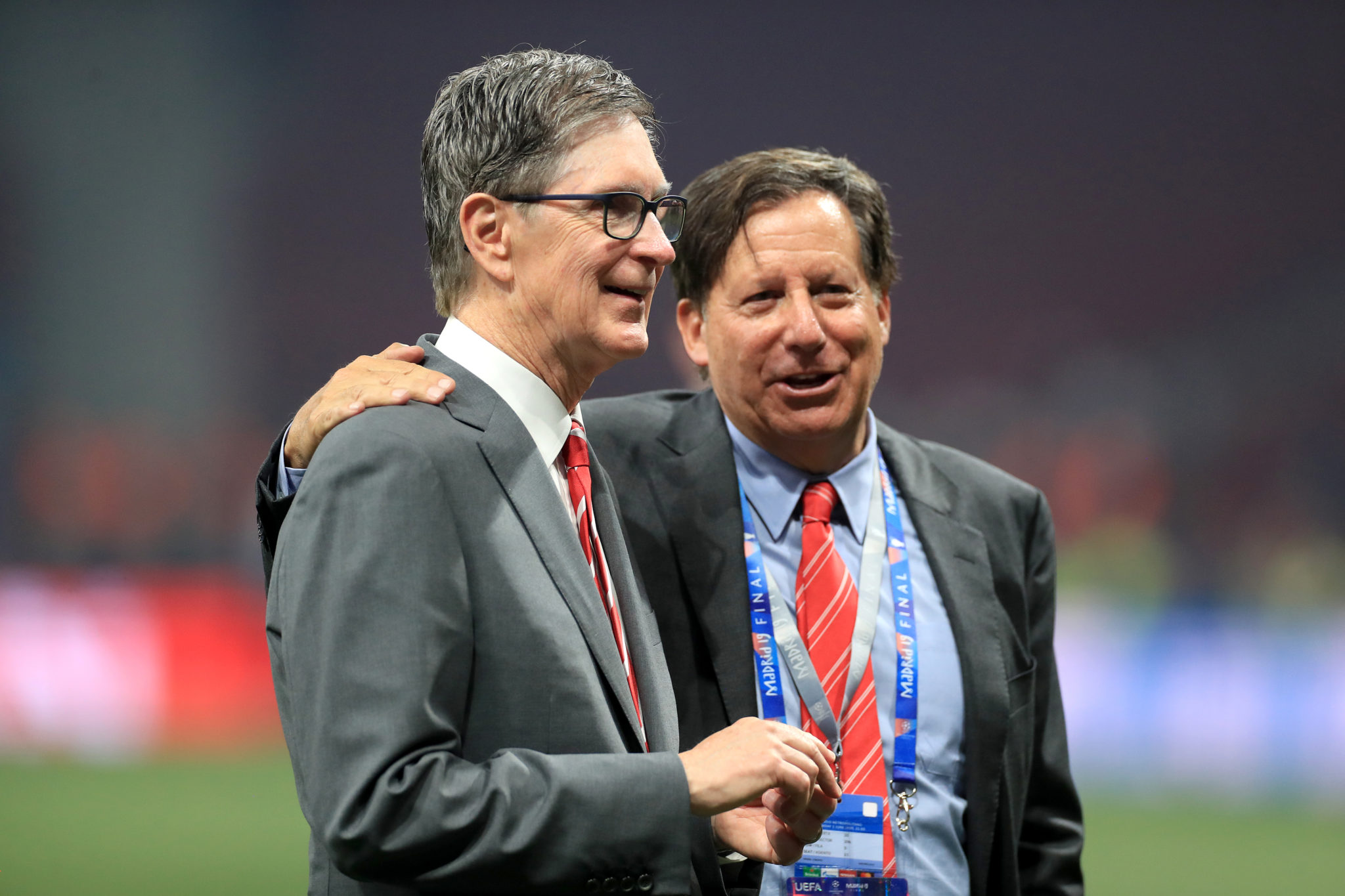 John Henry and Tom Werner after Liverpool have won the Champions League in Madrid