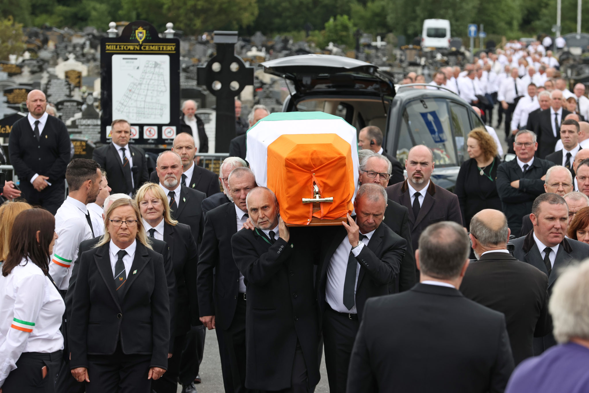 Bobby Storey funeral Sinn Féin Michelle O'Neill