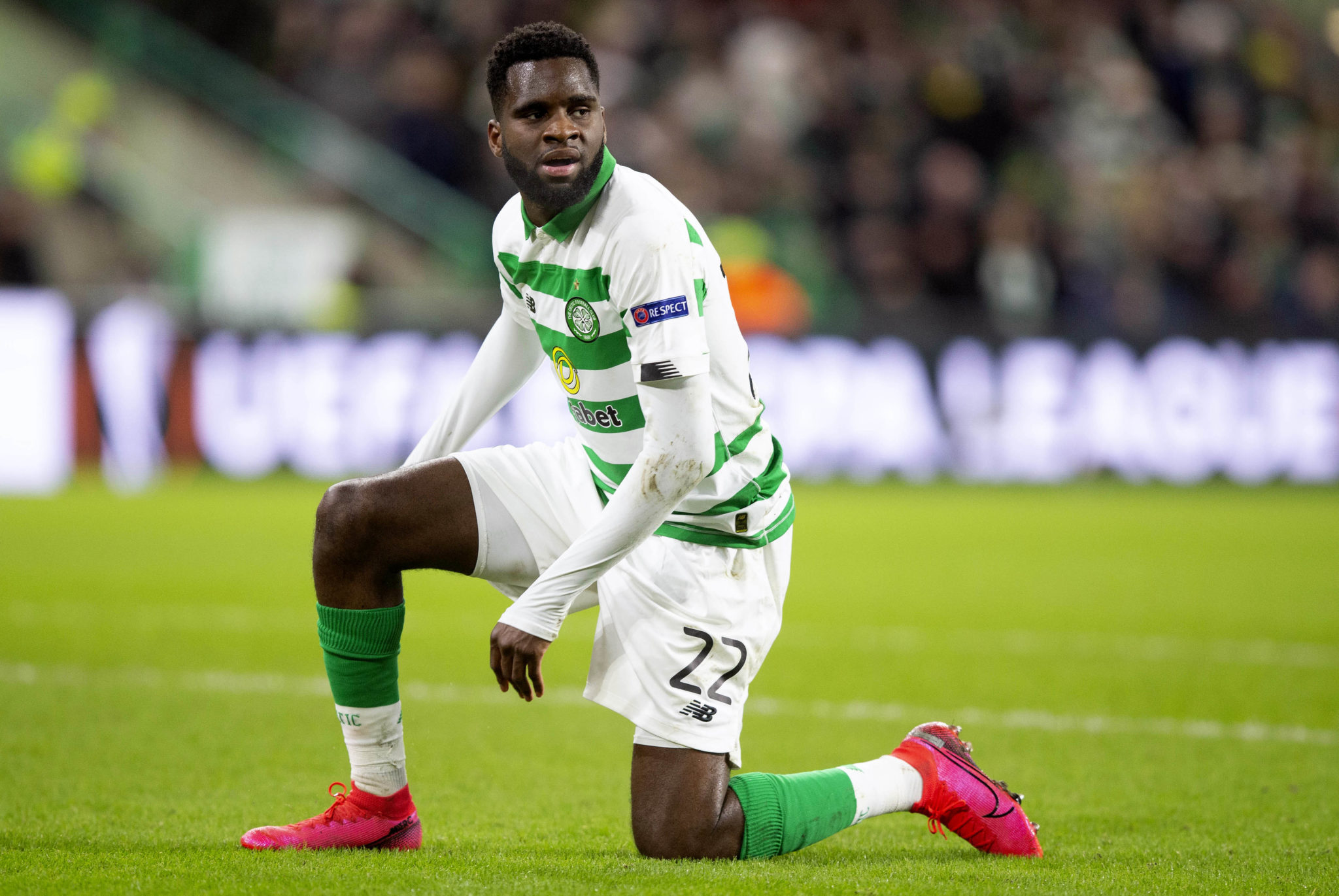 Celtic player Odsonne Edouard during the Europa League match at Celtic Park