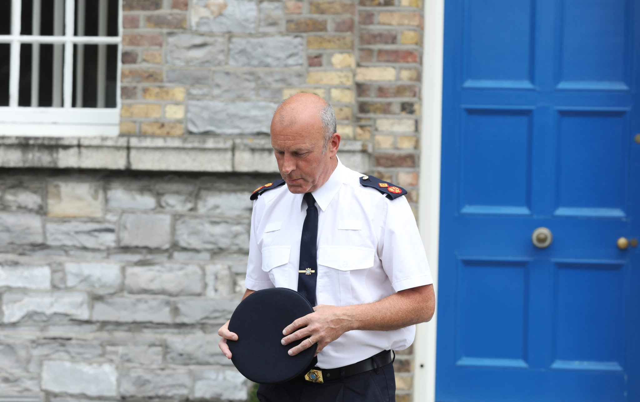 Deputy Garda Commissioner John Twomey prepares to speak after the conviction of Aaron Brady for the murder of Detective Garda Adrian Donohoe