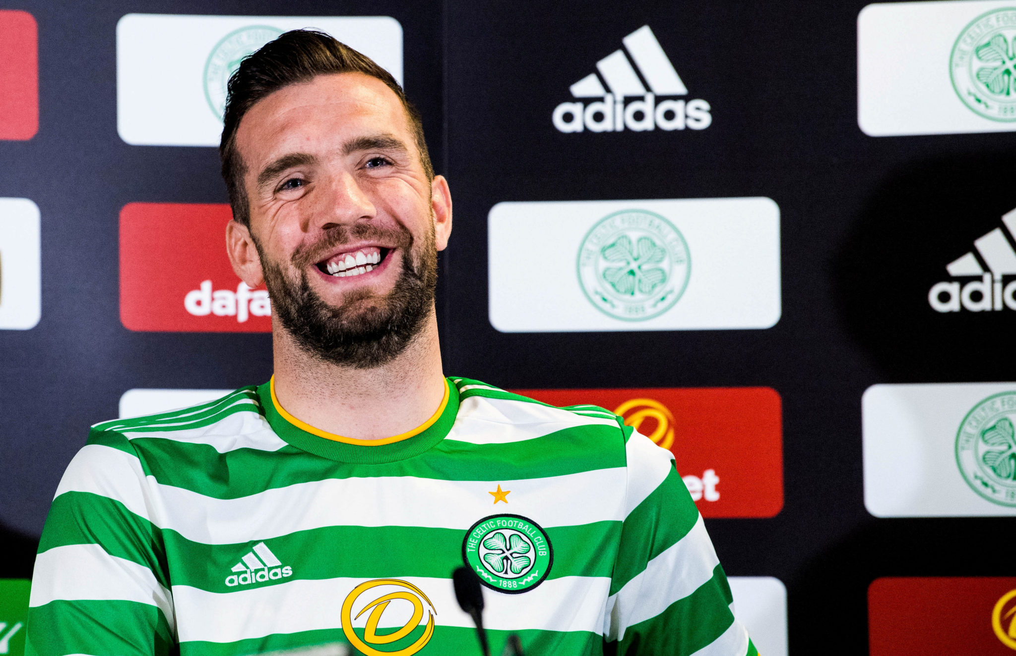 Shane Duffy during a media engagement upon signing for Celtic