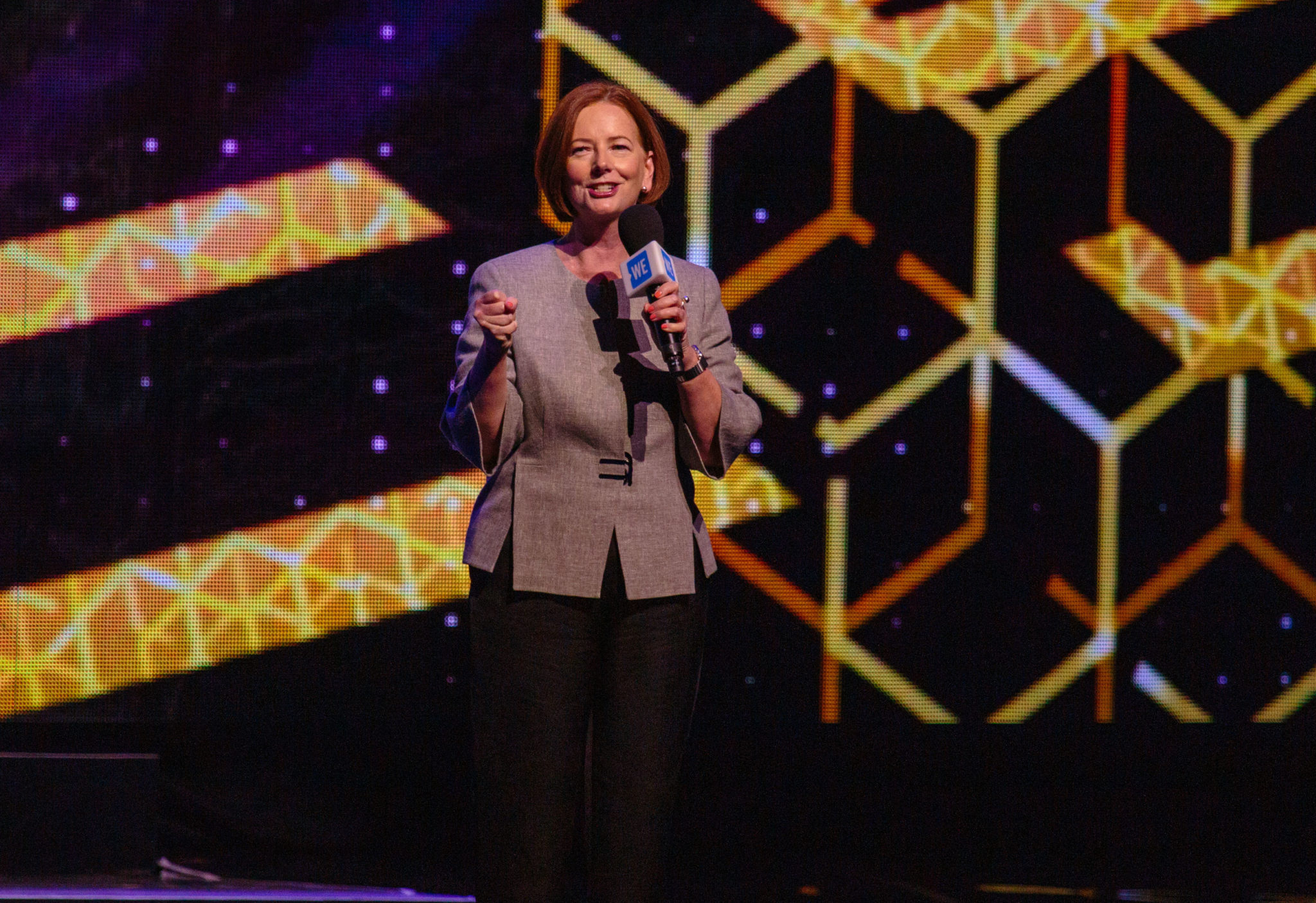 Former Australian Prime Minister Julia Gillard speaks in Washington