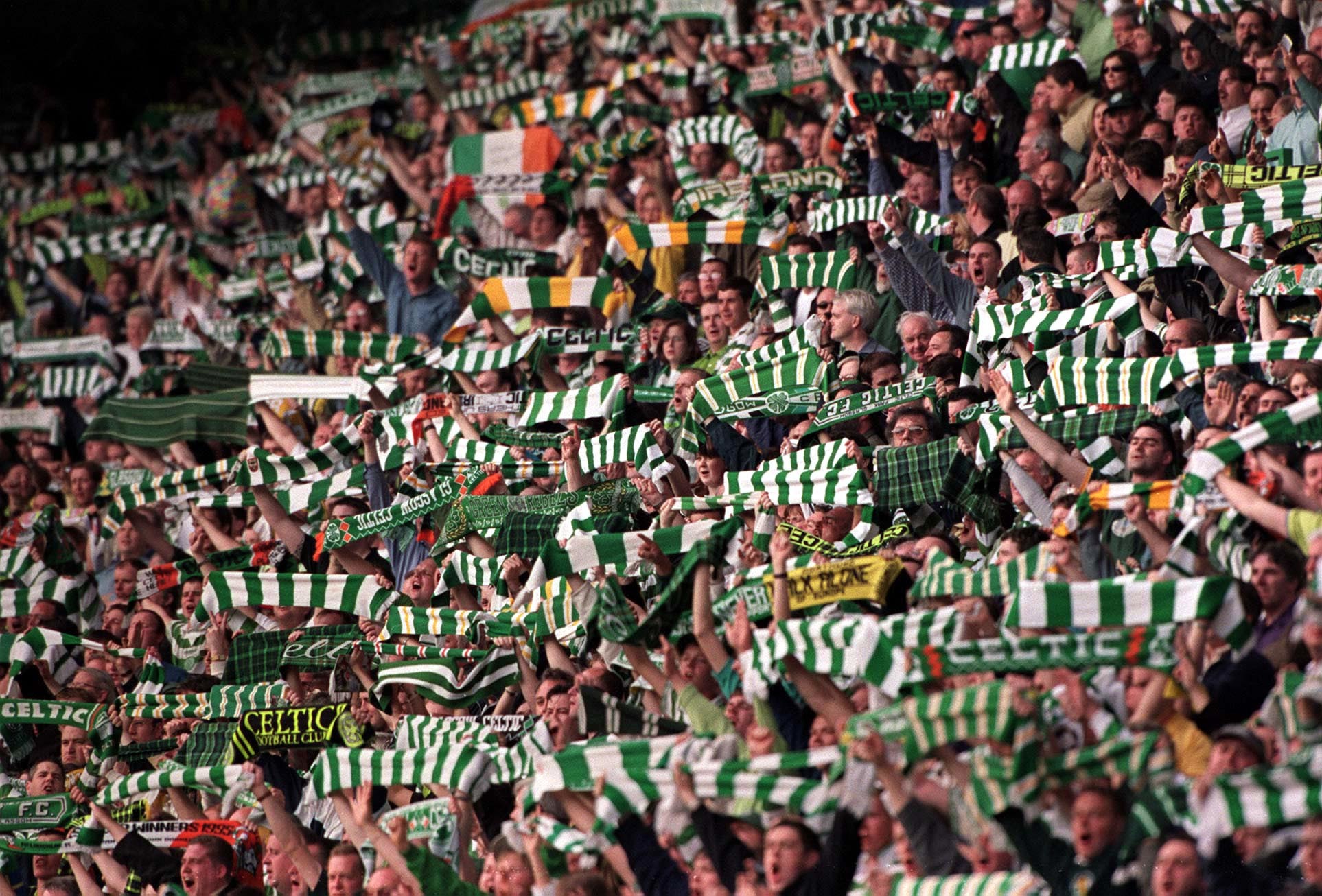 Celtic fans at Parkhead