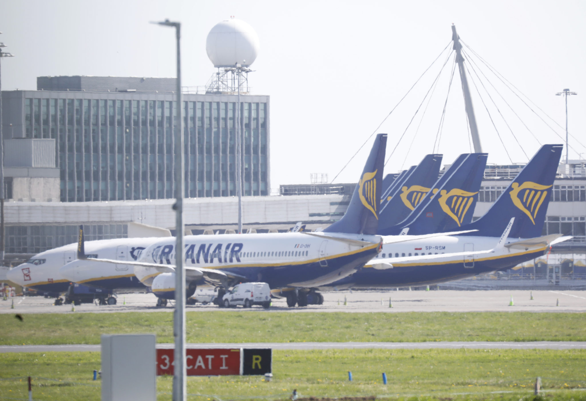 Ryanair planes at Dublin Airport