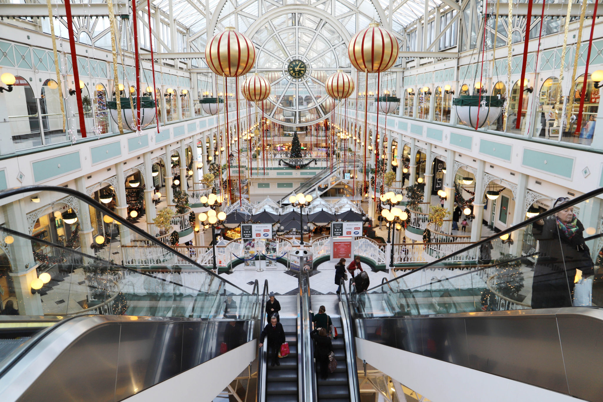 St Stephen’s Green Shopping Centre in Dublin at Christmas