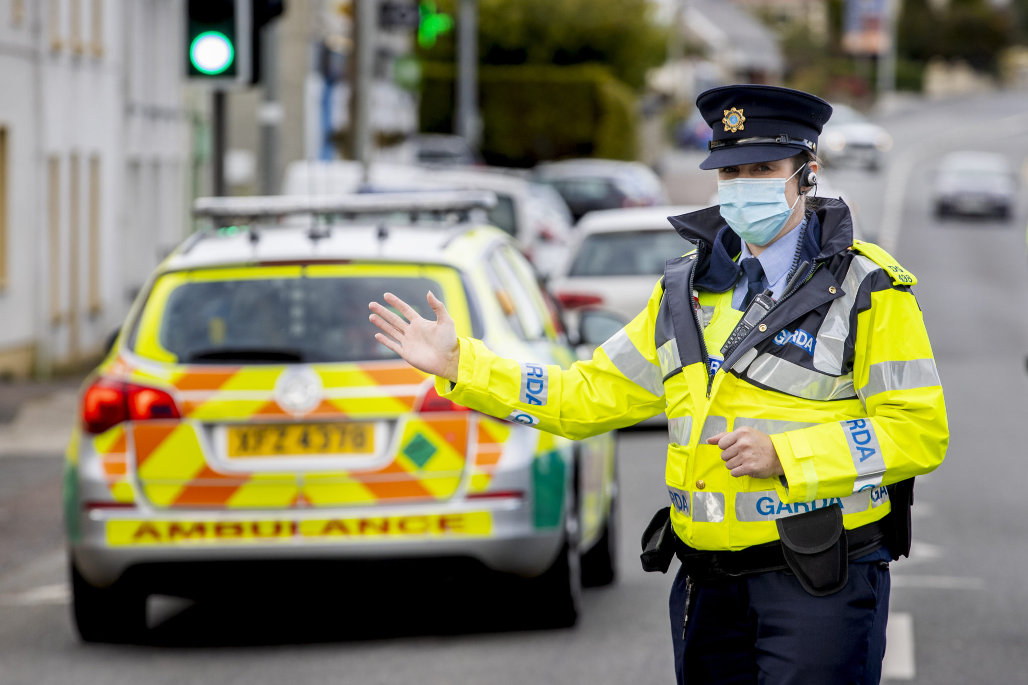 Gardaí performing random vehicle checks in the border village of Muff, County Donegal