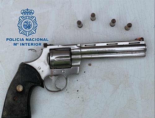 A Colt Python revolver uncovered by police in Spain following the arrest of John Gilligan