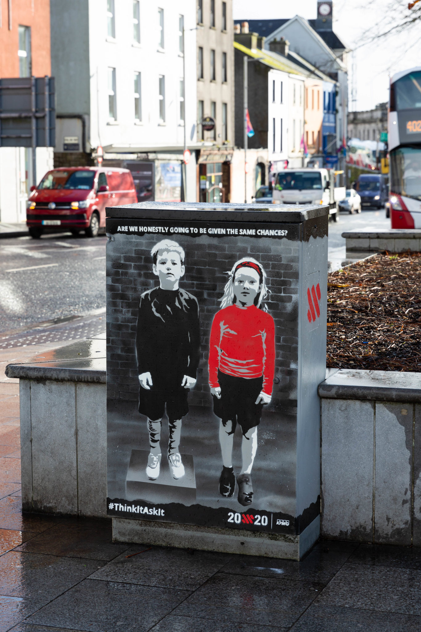 Painting in Eyre Square, Co Galway