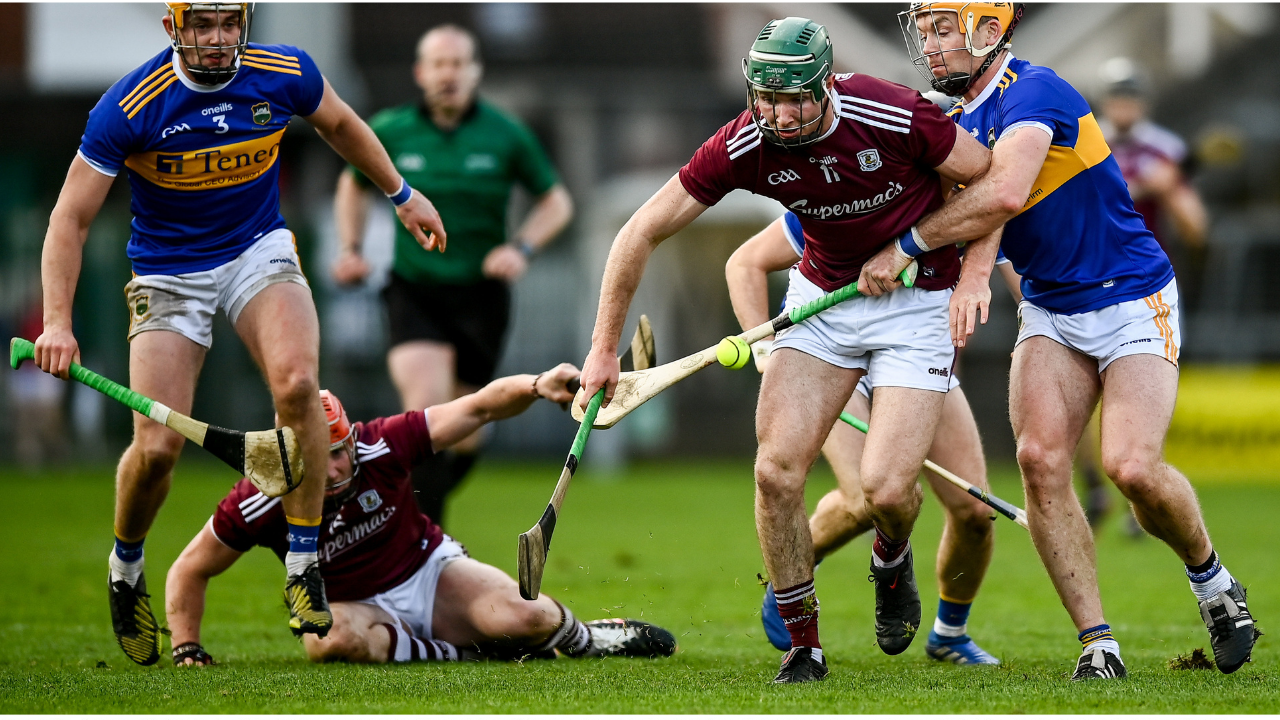 Galway and Tipperary battle during the All-Ireland Hurling championship quarter-final