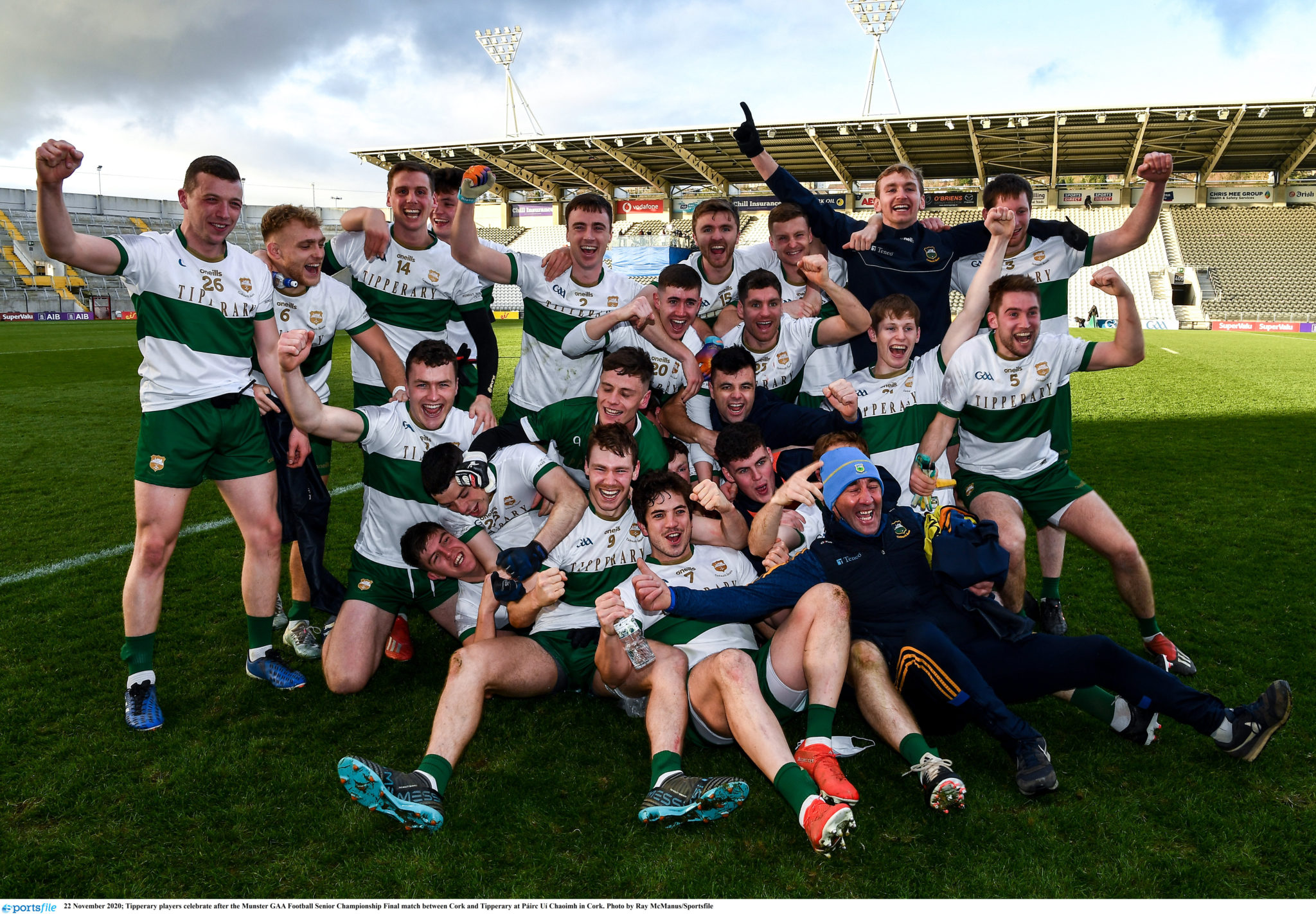 Tipperary players celebrate their win over Cork