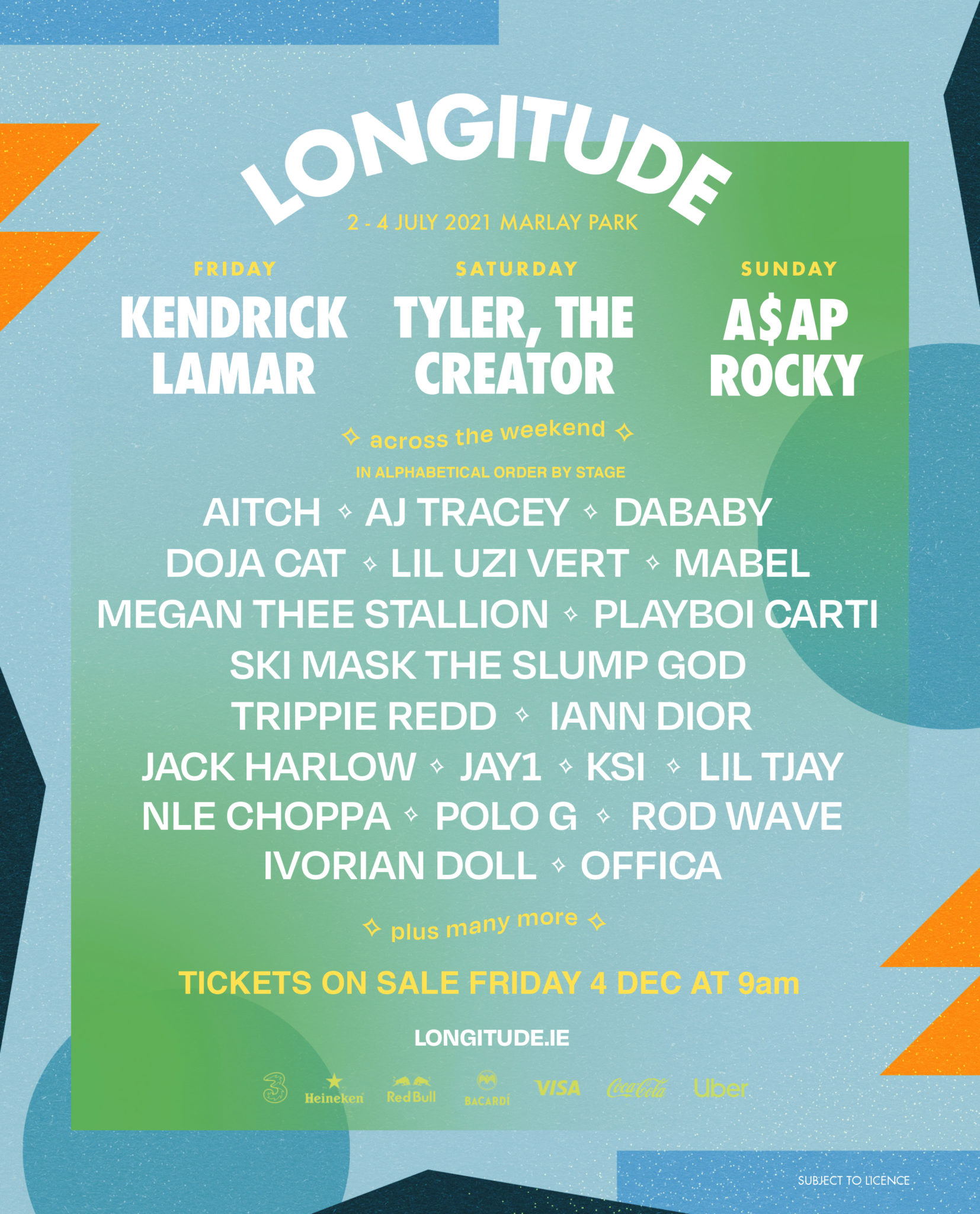 Longitude 2021 Lineup Announced Kendrick Lamar, AAP Rocky Included