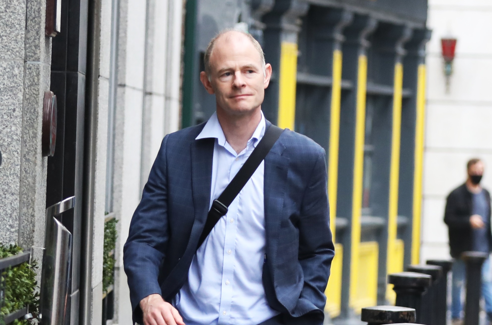Minister of State Ossian Smyth is seen in Dublin city in June 2020