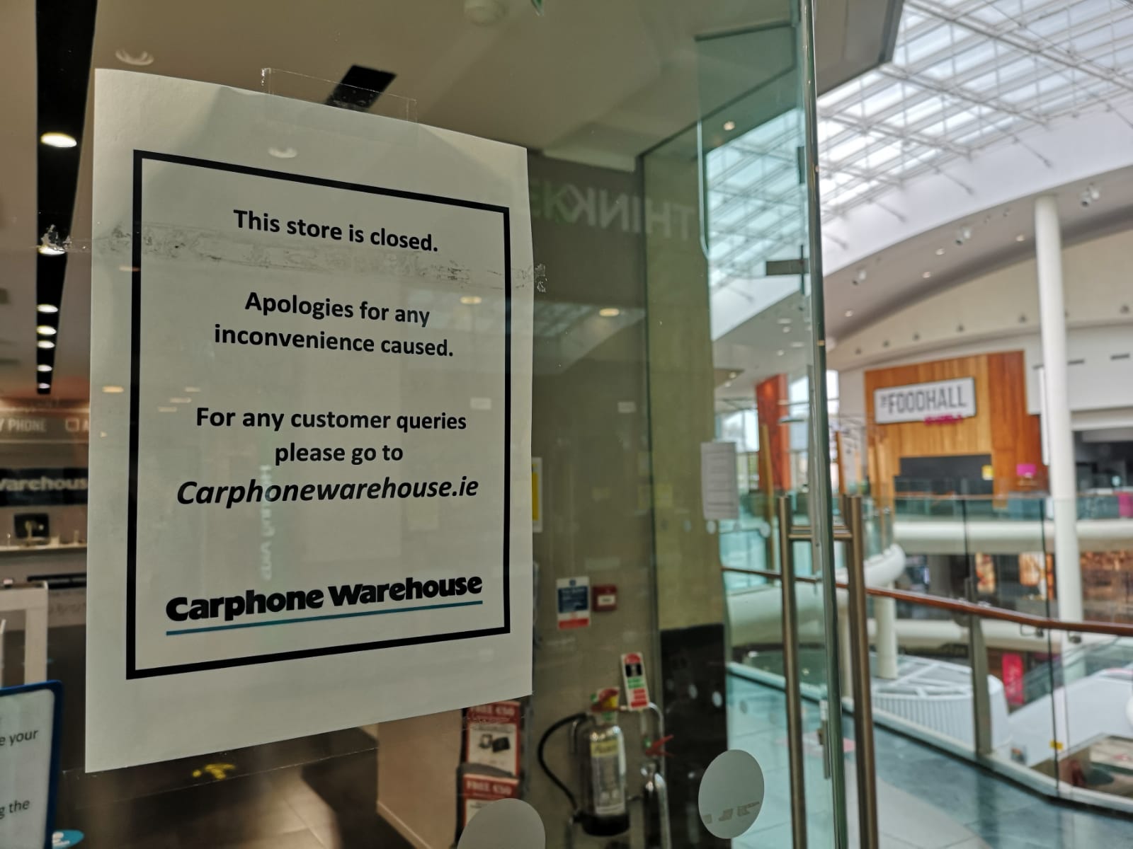 Carphone Warehouse in Dundrum shopping centre
