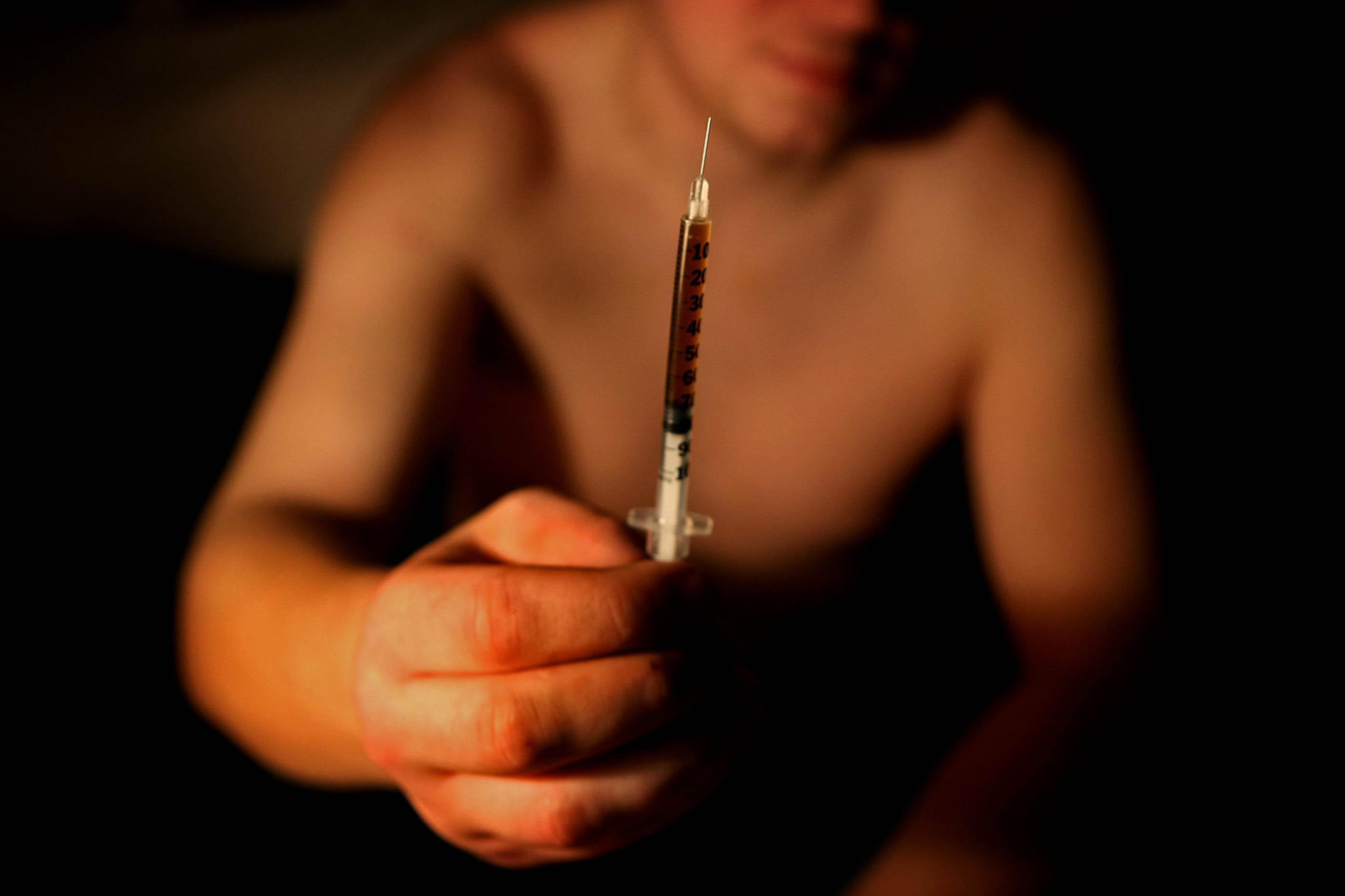 A man prepares to inject heroin in Portlaoise, Co Laois in this 2008 file photo.