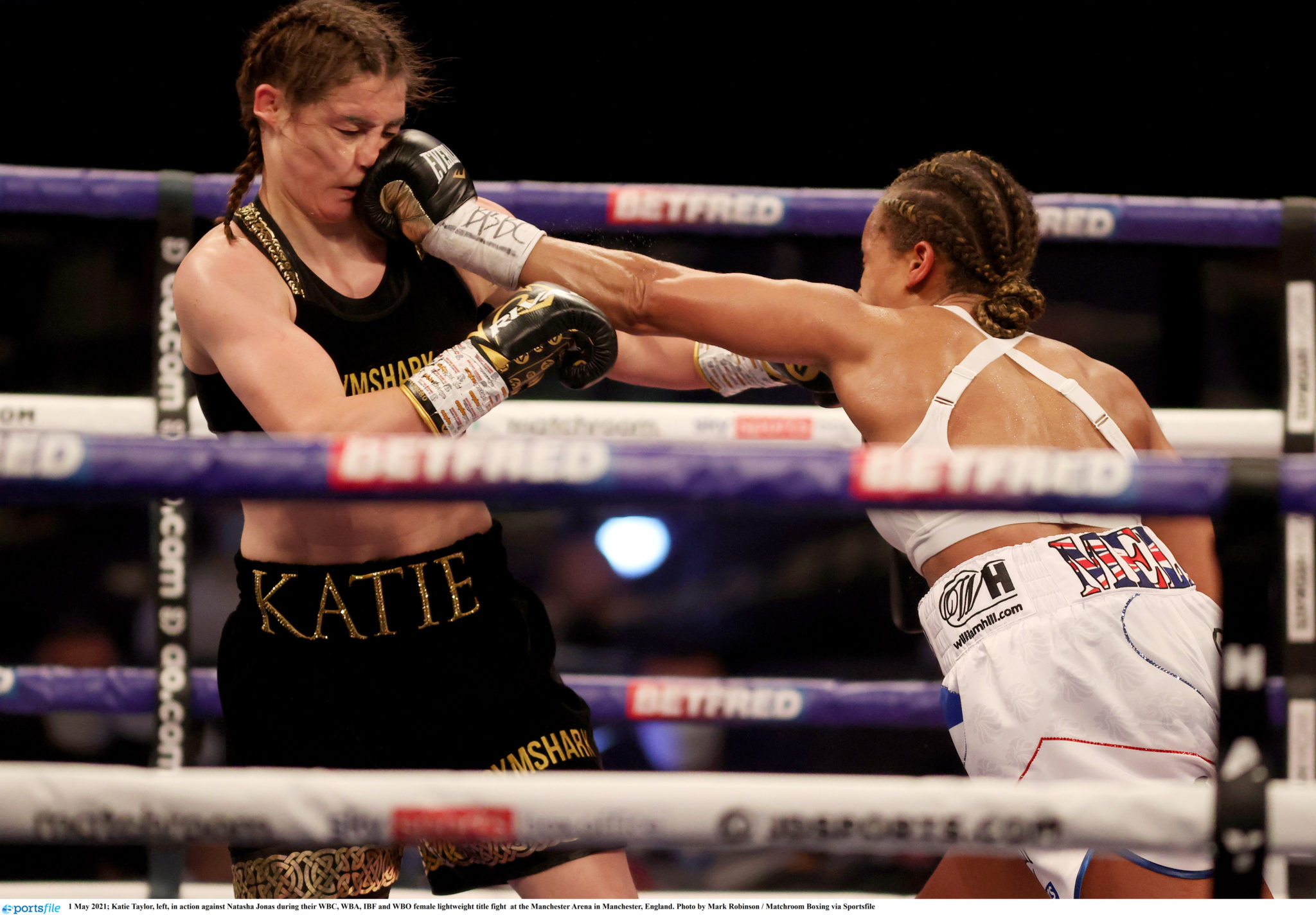 Katie Taylor and Natasha Jonas