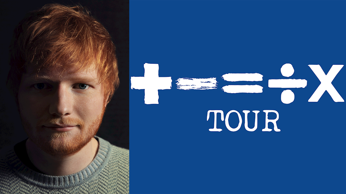 Ed Sheeran with the new Ipswich Town shirt sponsor logo