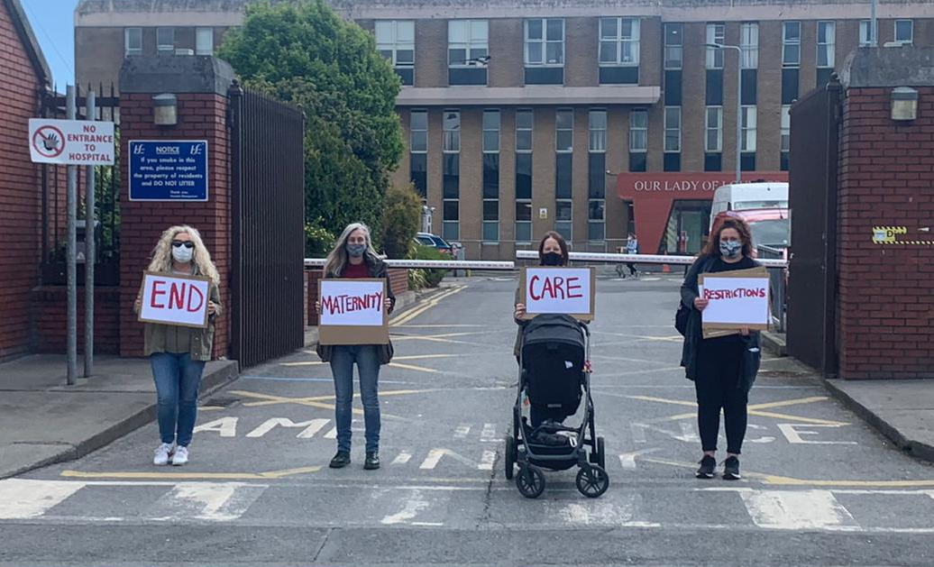 Maternity Care Protesters outside Our Lady of Lourdes Hospital in Drogheda