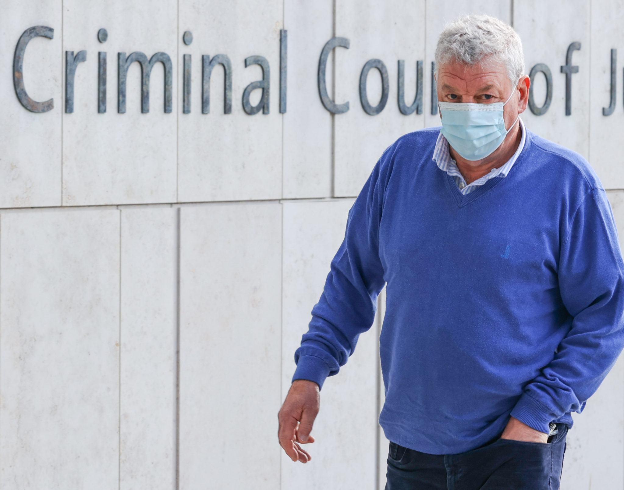 Luke O’Reilly of Mullahoran Lower, Kilcogy, Co Cavan arriving at the Criminal Courts of Justice in Dublin where he faces trial in the Special Criminal Court with three other men accused of falsely imprisoning and causing serious harm to Kevin Lunney