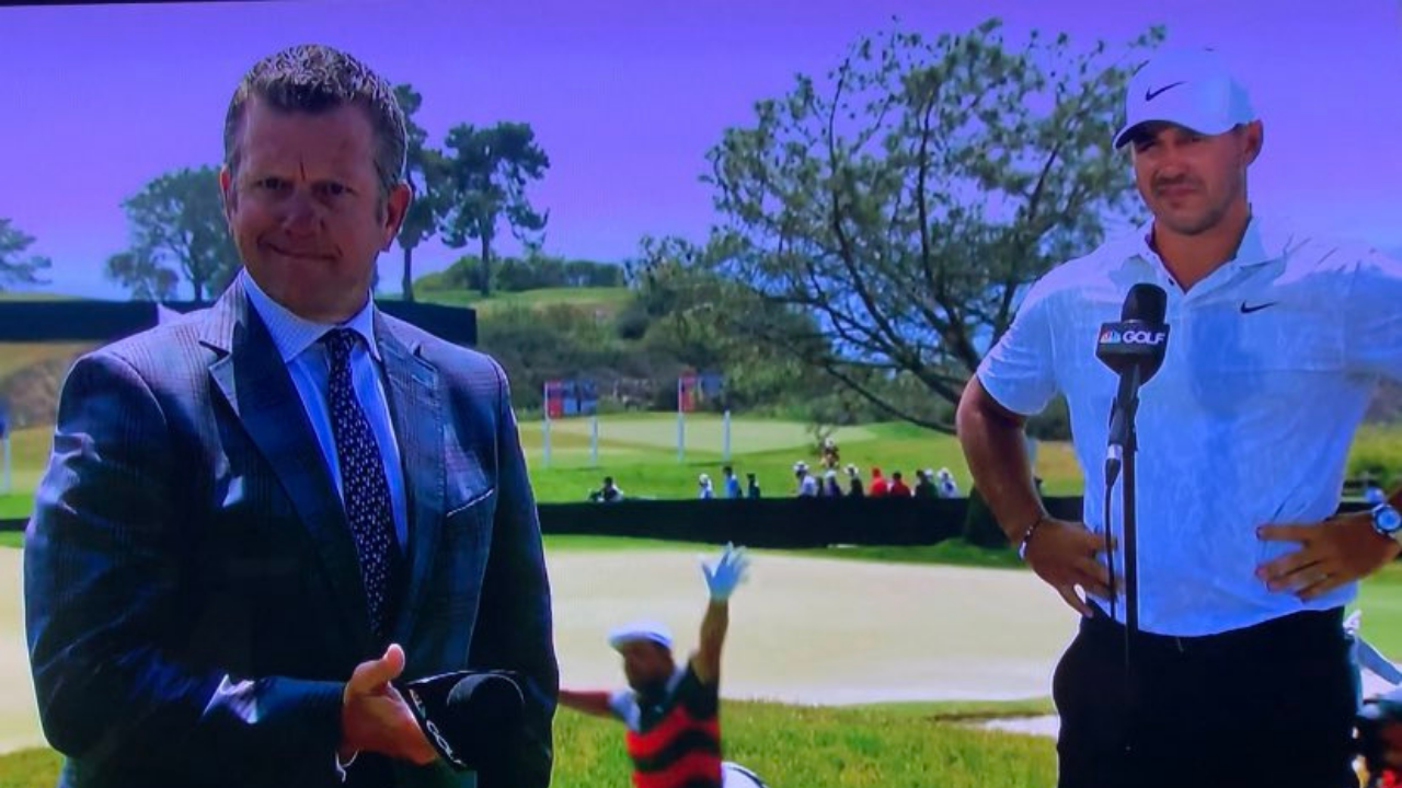 WATCH Bryson DeChambeau crashes Brooks Koepka interview OffTheBall