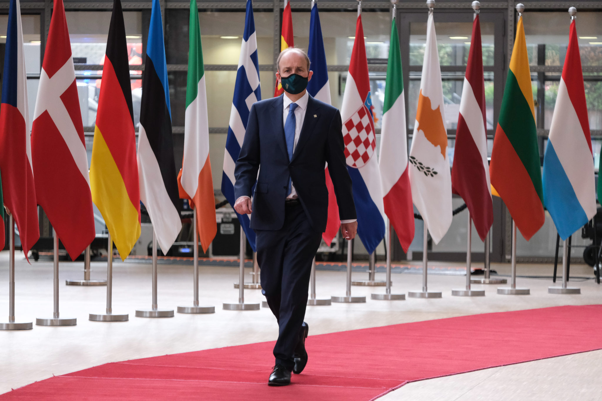 Micheál Martin arrives at the EU Summit. Image: European Union