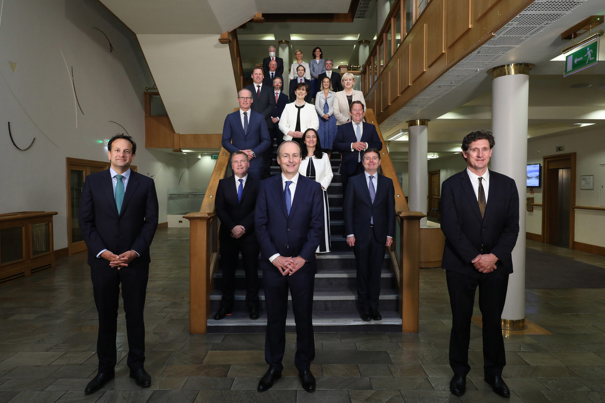 Newly elected Cabinet of the 33rd Dail met for their first cabinet meeting in Dublin Castle at Dublin Castle on June 27th 2020