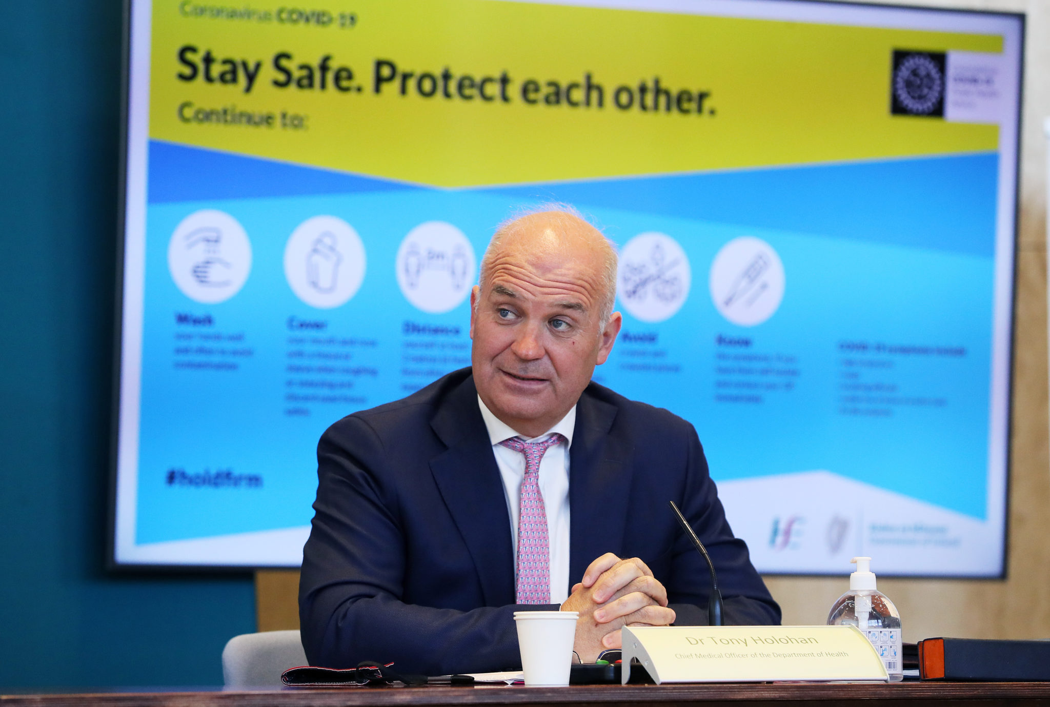 The CMO Dr Tony Holohan during a briefing at the Department of Health in Dublin, 07-05-2021. Image: Brian Lawless/PA Wire/PA Images