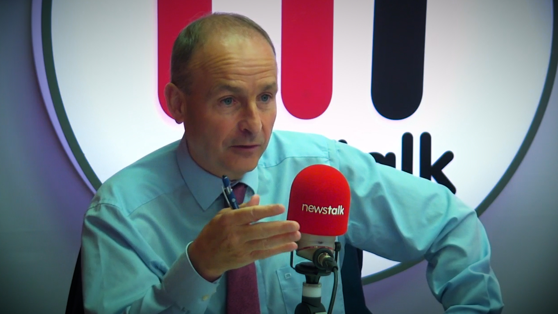 Micheál Martin in the Newstalk studio