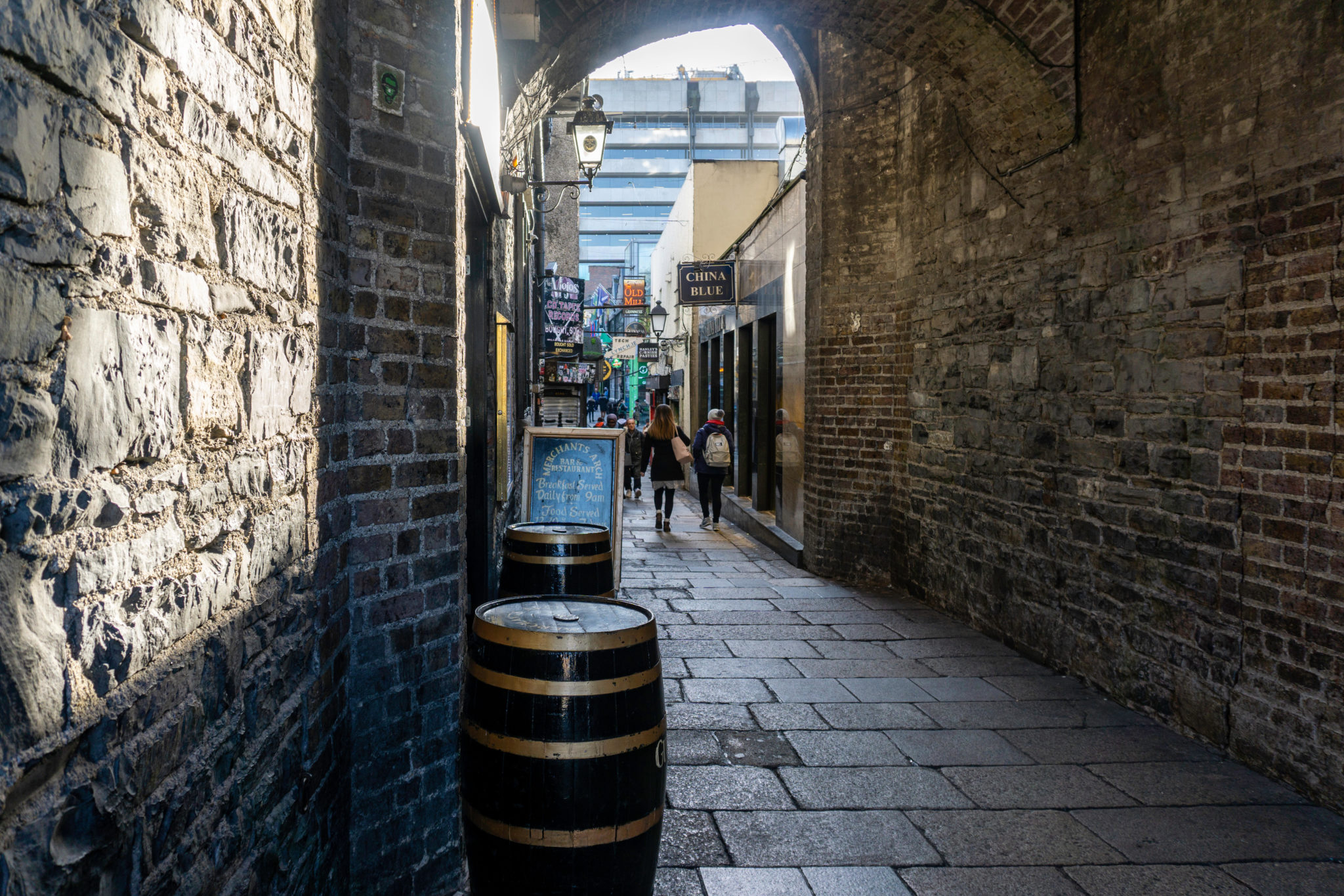 Merchant's Arch at Temple Bar in Dublin in November 2019. 