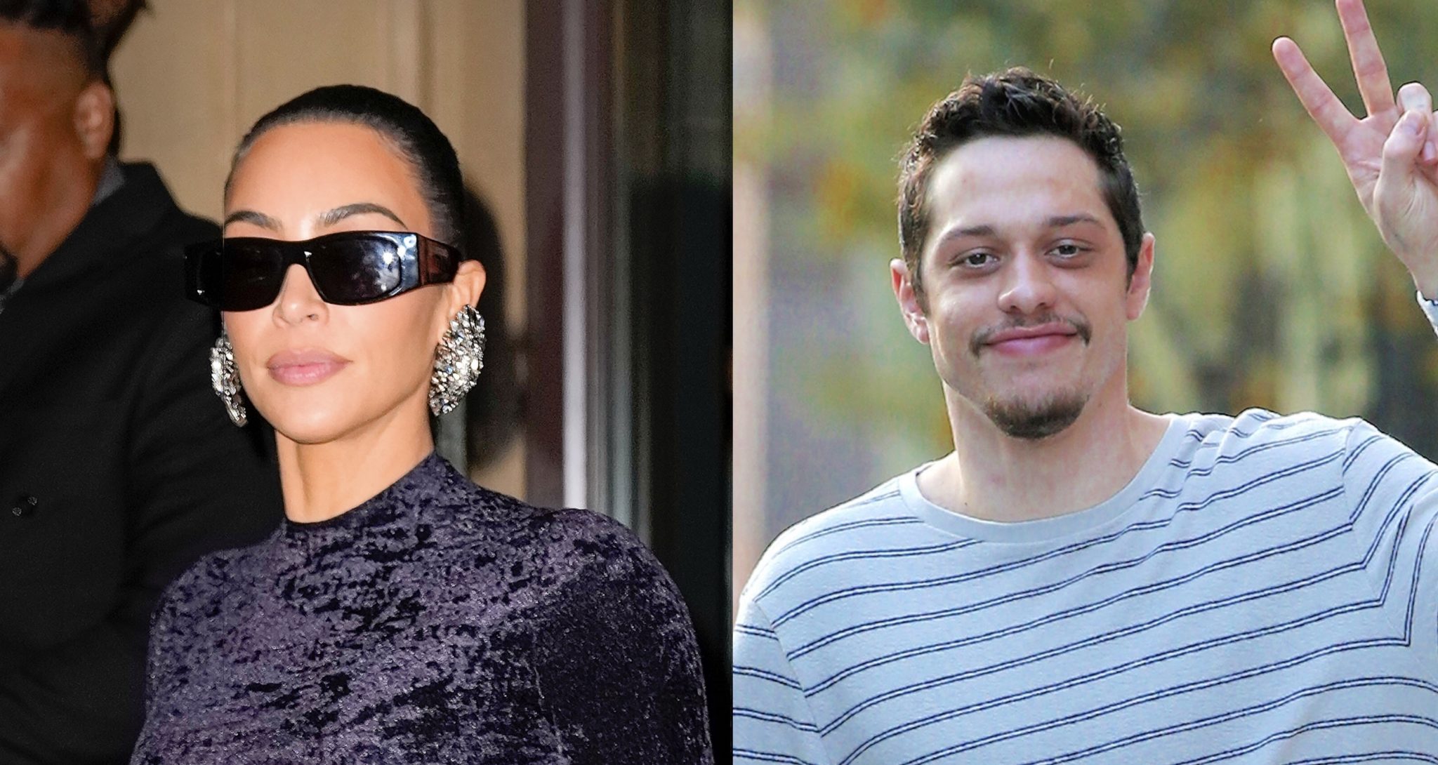 Kim Kardashian and Pete Davidson Wear Matching SKIMS Pajamas