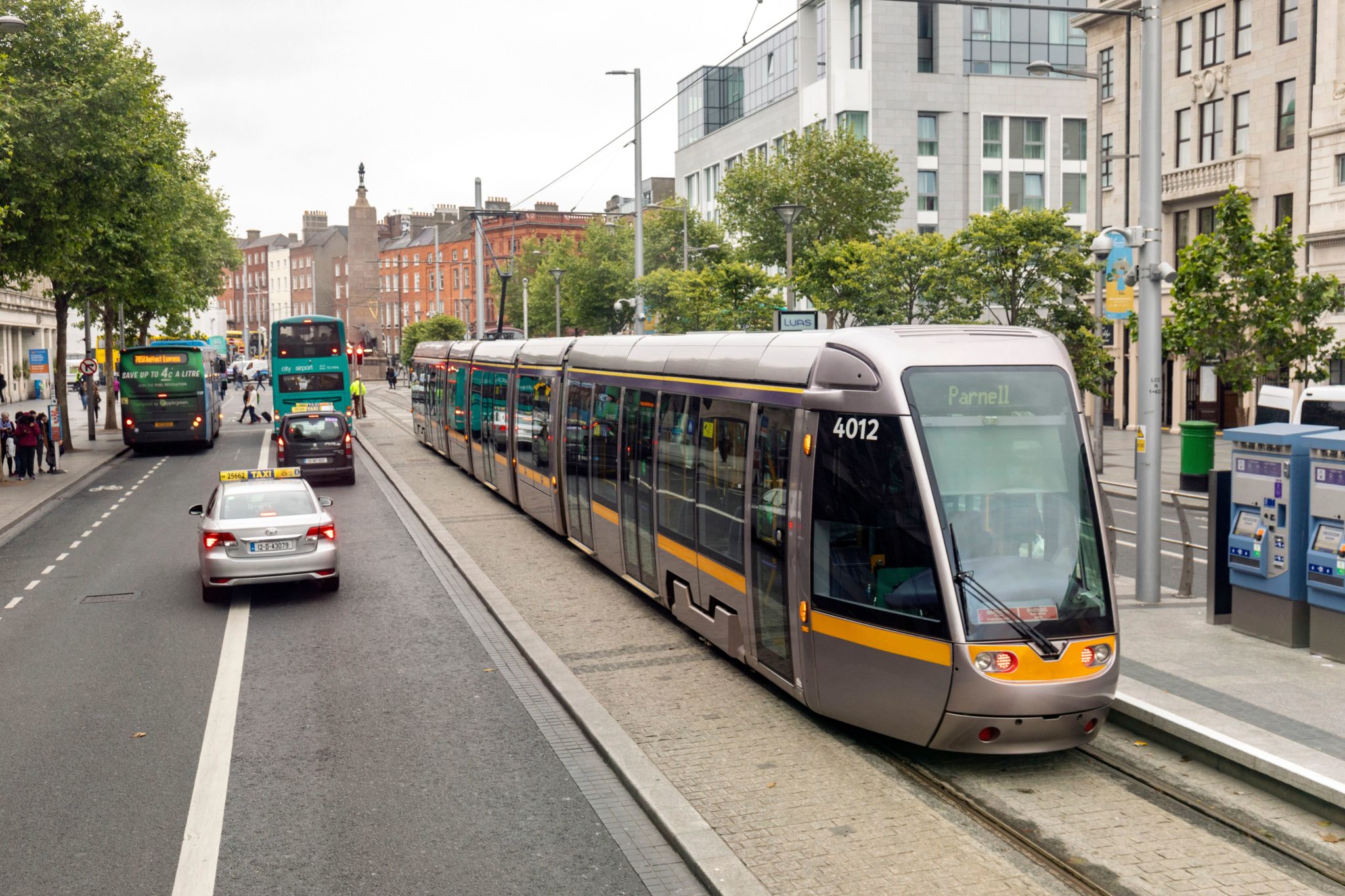 A Luas tram on Dublin's O'Connell Street, 13-9-19