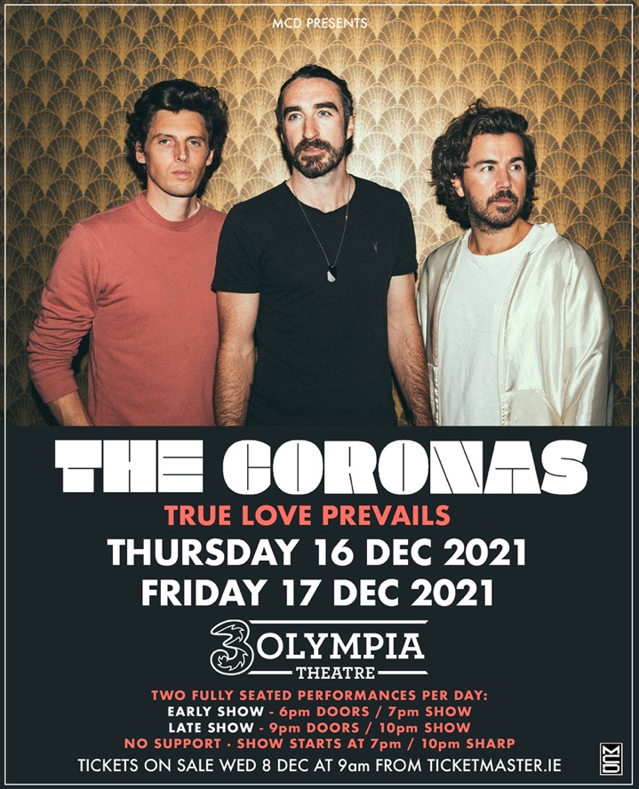 The Coronas Announce Rescheduled Dates & New 50 Capacity Shows