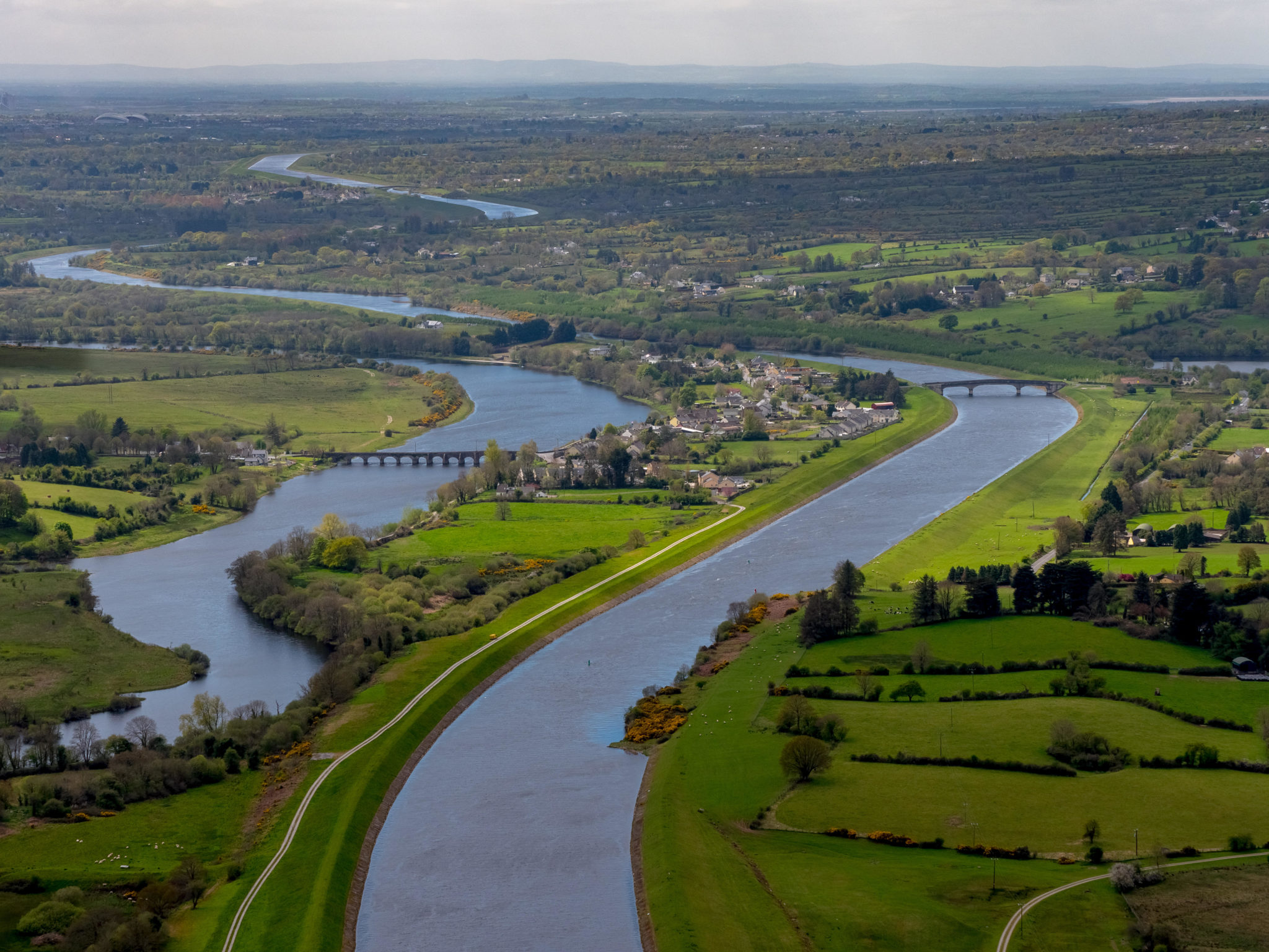 An aerial view of part of the River Shannon in May 2016.