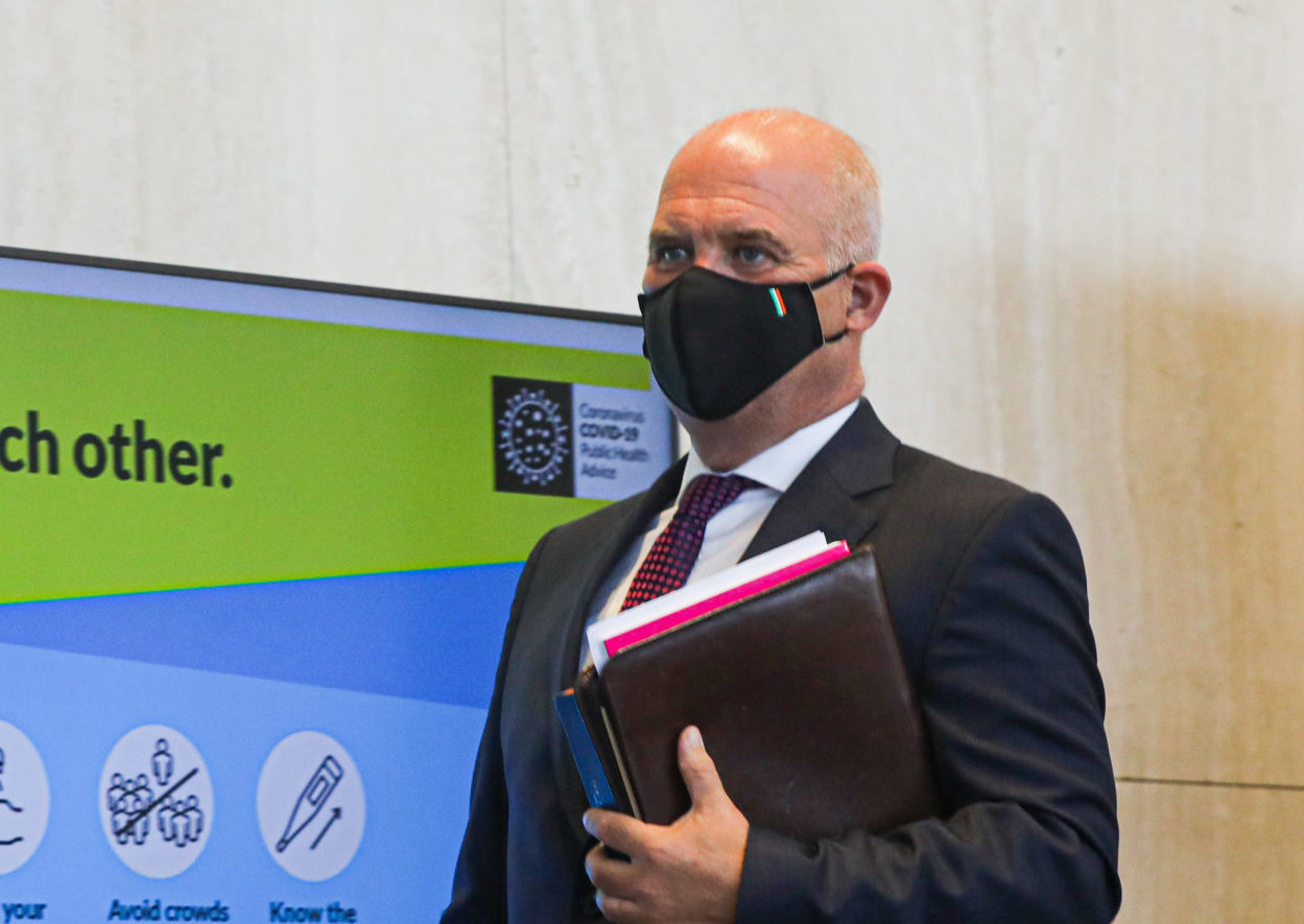 Chief Medical Officer and NPHET chair Dr Tony Holohan is seen at a COVID-19 press briefing in the Department of Health in June 2021.