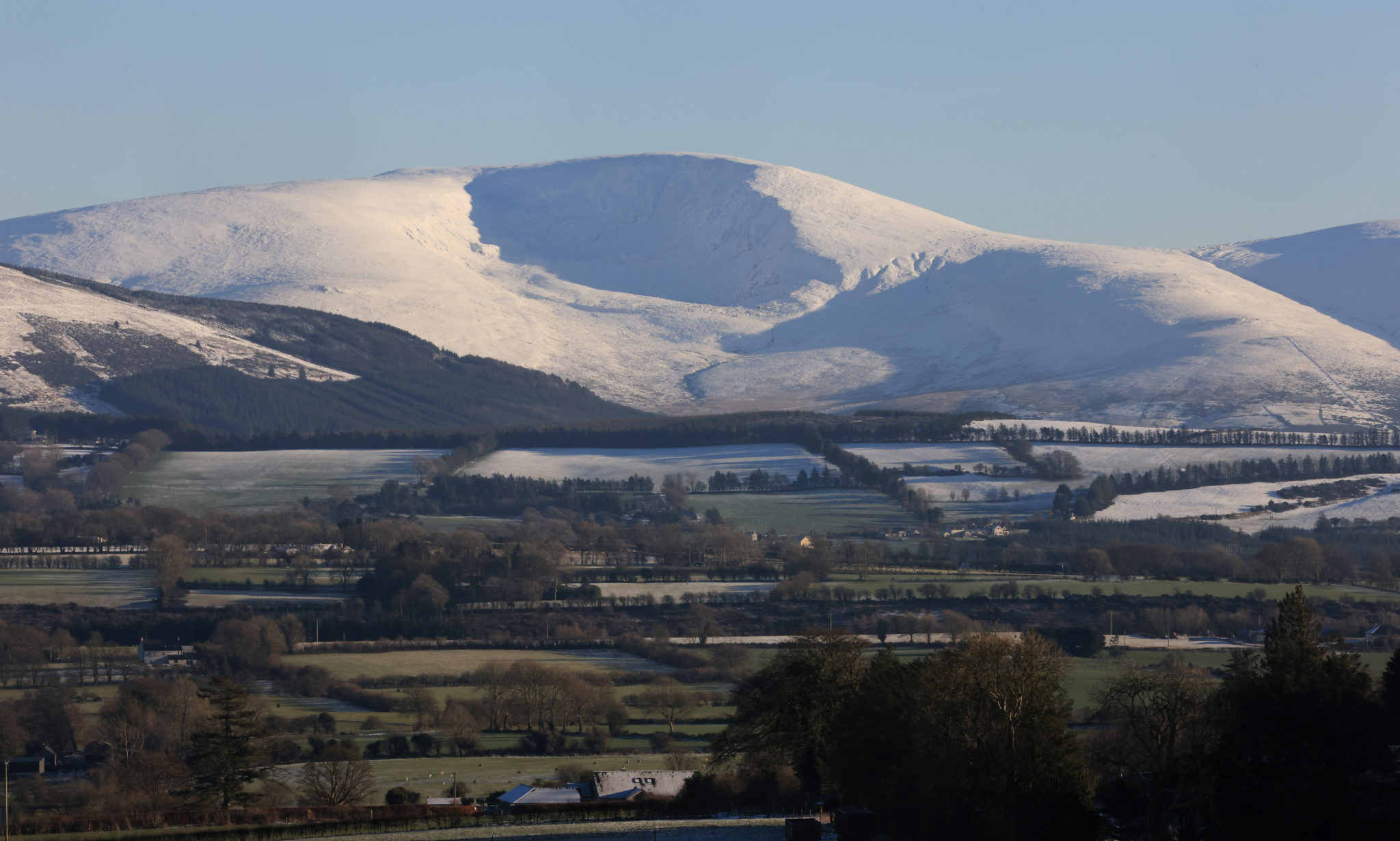 Snow on Lugnaquilla in the Wicklow Mountains