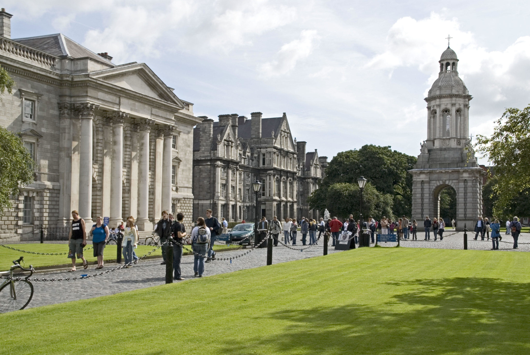 The inner courtyard on the campus of Trinity College Dublin is seen in February 2008.