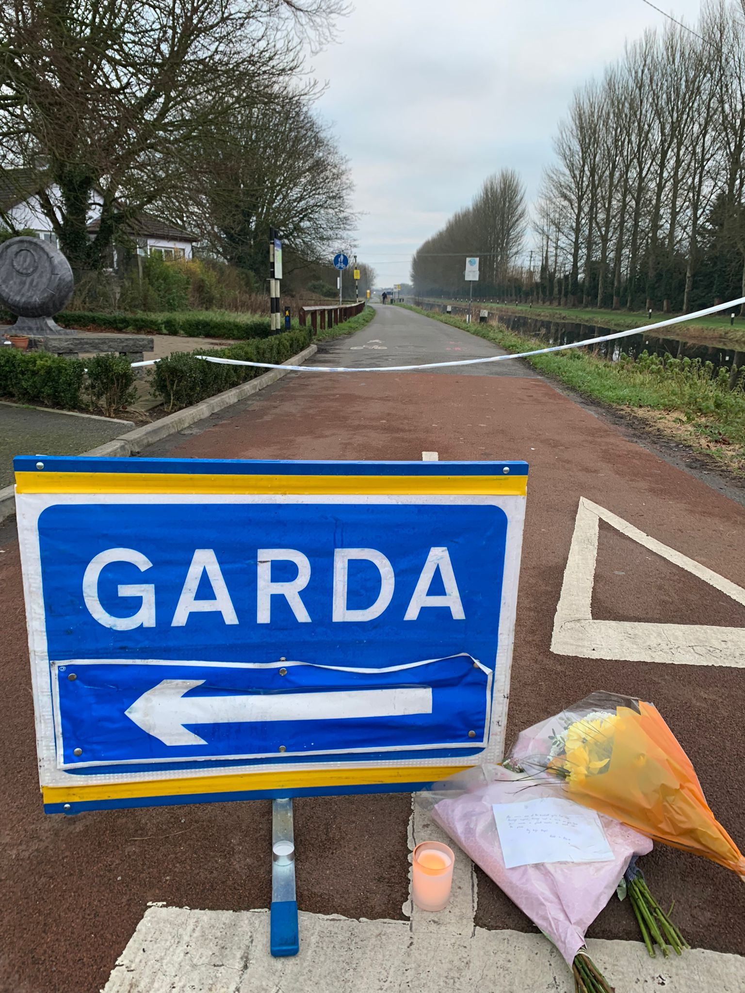 The scene of the attack on the Grand Canal near Tullamore, County Offaly. Image: Stephen Murphy/Newstalk 
