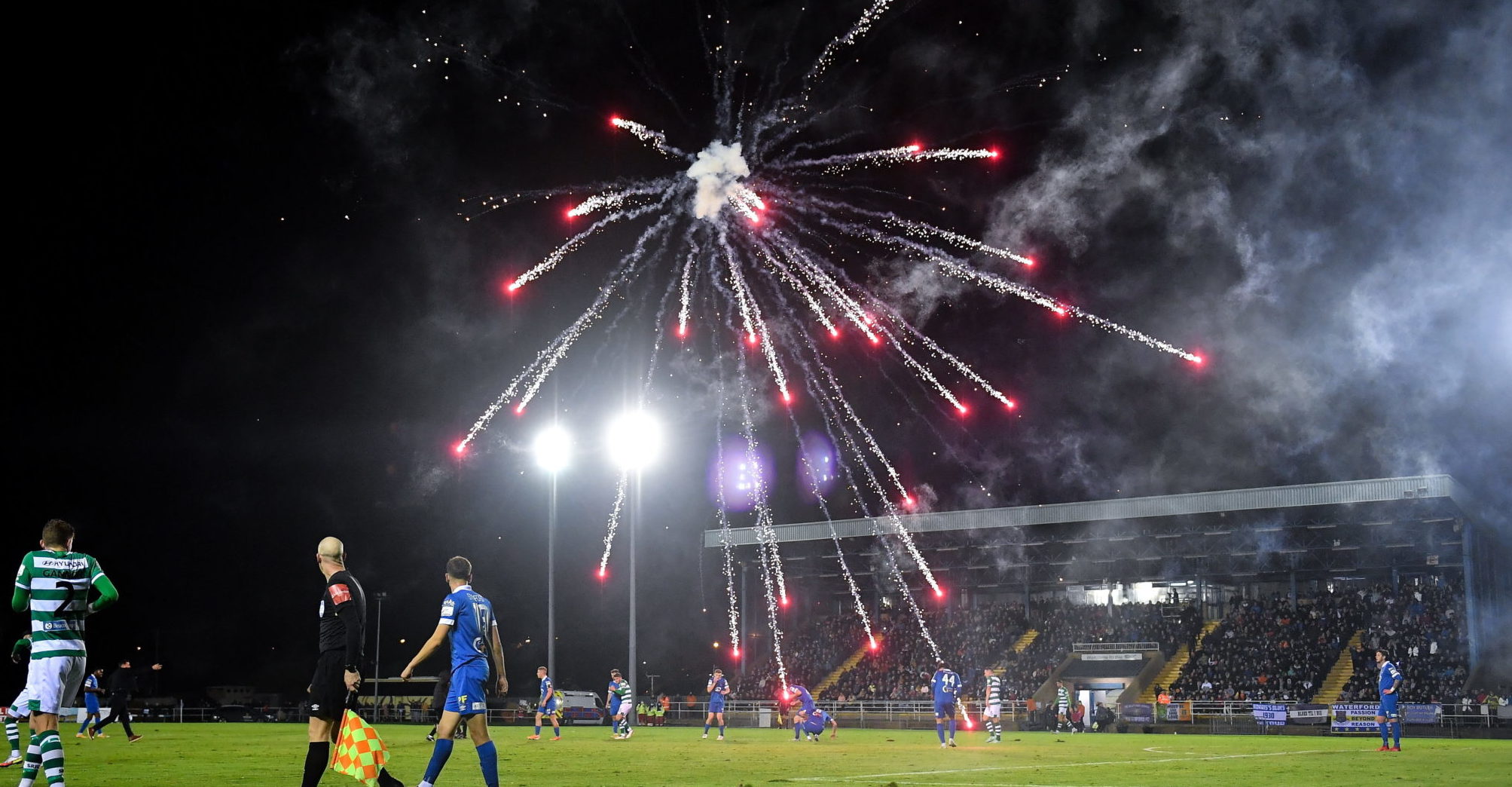 Shamrock Rovers hit with stadium ban over Waterford fireworks incidents