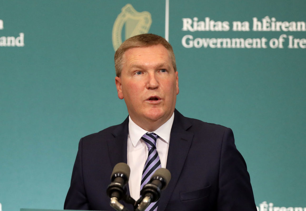 Minister for Public Expenditure and Reform Michael McGrath at a press conference in Government Buildings, Dublin in January 2022.